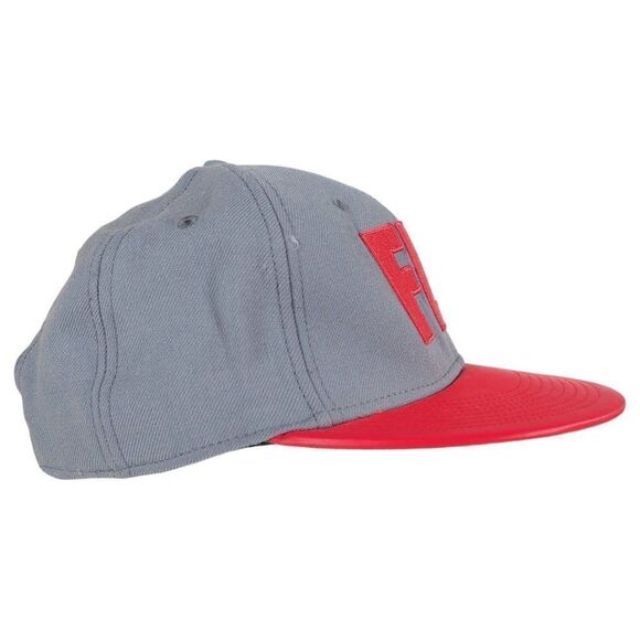 Nike True "Fly" Wool / Faux Leather Snapback Hat Grey / Red OS - Picture 4 of 8